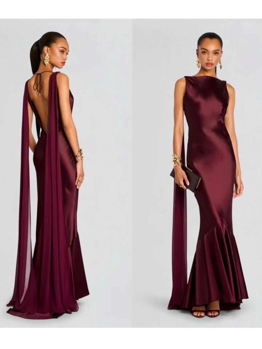 Retrofete Julia Dress in Port | Size XL | Retail $698 | Worn Once | Dry Cleaned